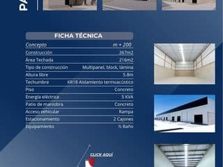 Nave Industrial / Bodega en Venta en Rincón de San Antonio